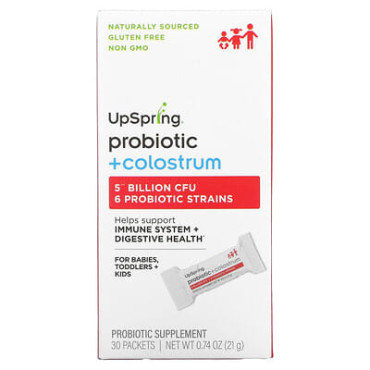 UpSpring Probiotic + Colostrum Unflavored Powder - 