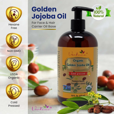 Verdana Jojoba Oil Organic Golden - B07D23KQ7G