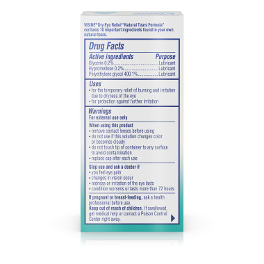 Visine Dry Eye Relief Lubricant Eye Drops Sterile - B000NWCRAG