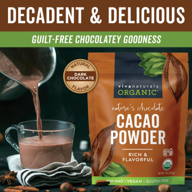 Viva Naturals Certified Organic Cacao Powder - B00HES9CMS