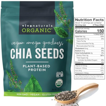 Viva Naturals Organic Raw Chia Seeds - B00H889MGK