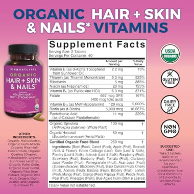 Viva Naturals Organic Hair + Skin and Nails - B07SKLCLW7