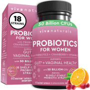 Viva Naturals Probiotics for Women Supports Vaginal + Gut Health - B07TVVRC5X Viva Naturals Probiotics for Women Supports Vaginal + Gut Health - B07TVVRC5X