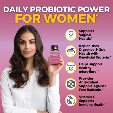 Viva Naturals Probiotics for Women Supports Vaginal + Gut Health - B07TVVRC5X