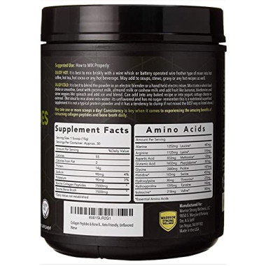 Warrior Strong Wellness Collagen Peptides & Bone Broth - B075LFVQGR