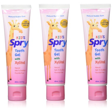 Xlear Kid's Spry Tooth Gel with Xylitol Natural Bubble Gum - B01B6MZHZI