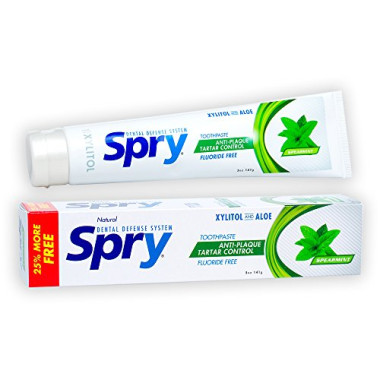 Xlear Spry Toothpaste Anti-Plaque Tartar Control Fluoride Free - B01MQK28QW