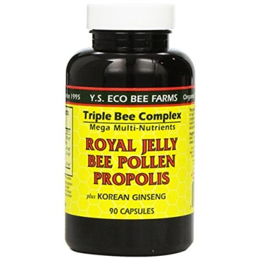 Y.S. Eco Bee Farms Royal Jelly Bee Pollen Propolis Plus Korean Ginseng - B000OA75SQ