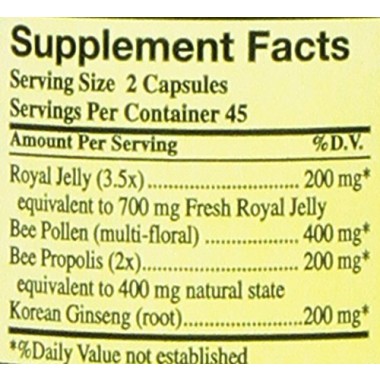 Y.S. Eco Bee Farms Royal Jelly Bee Pollen Propolis Plus Korean Ginseng - B000OA75SQ