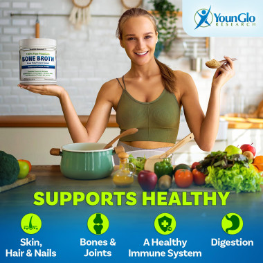 YounGlo Research Bone Broth Protein Powder from Grass Fed - B073FTPR7C