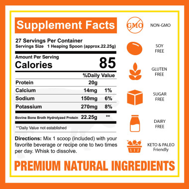 Zammex Hydrolyzed Bone Broth Protein Powder - B075V8JQV7