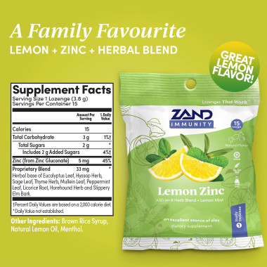 Zand Lemon Zinc Herbalozenge - B0053OB72S