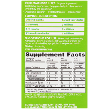 Zarbee's Baby Cough Syrup Natural Grape Flavor - B00C2WEK7I