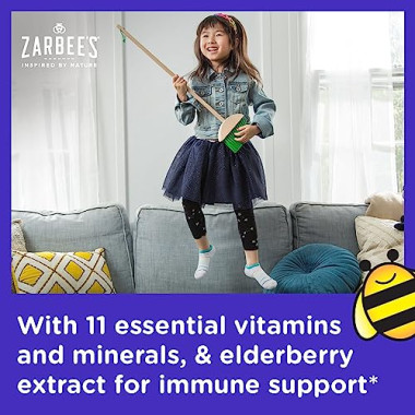 Zarbee's Children's Complete Multivitamin + Immune Natural Mixed Berry Flavors - B07BP9BTLY