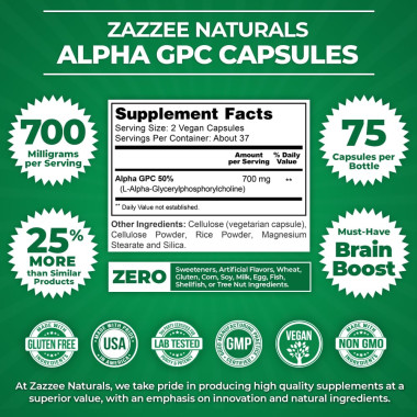 Zazzee Alpha GPC Non-GMO - B07CTMBTFN