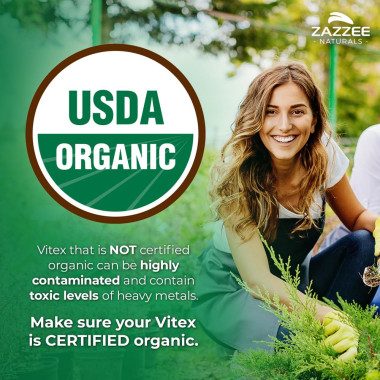 Zazzee Organic Chaste Berry (Vitex) - B07HMPSTJ1