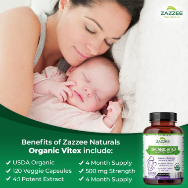 Zazzee Organic Chaste Berry (Vitex) - B07HMPSTJ1