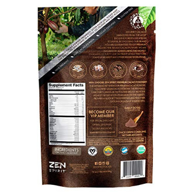 Zen Spirit Cacao Perfect for Keto Breakfast Hot Chocolate Baking & Ice Cream - B07HNC7MYQ