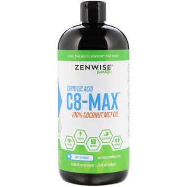 Zenwise Health C8-MAX Caprylic Acid MCT Oil Metabolism Booster - B074HS8JDL