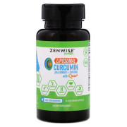 Zenwise Health Liposomal Curcumin Plus Ginger + Shiitake with Qmin+ - 