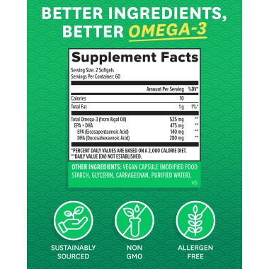 Zenwise Health Vegan Omega-3 with Life's Omega - B074N5JZK8