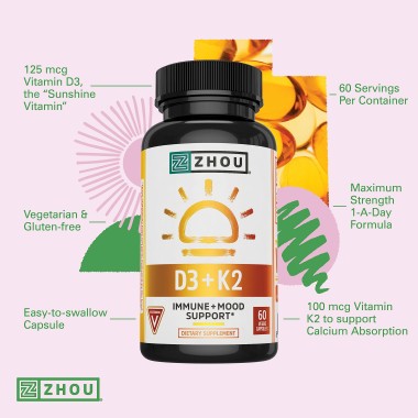 Zhou Nutrition K2 + D3 - B01GGFDVUI