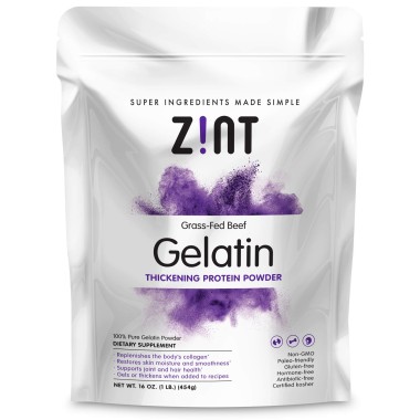 Zint Grass-Fed Beef Gelatin Thickening Protein Powder - B0127MNEX8